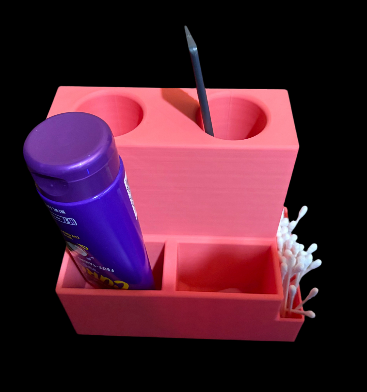 Women’s Hair Brush Organizer With Small Accessory Pockets