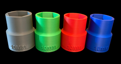 Four colorful 10mm DESK ORGANIZERS stacked ON A DESK