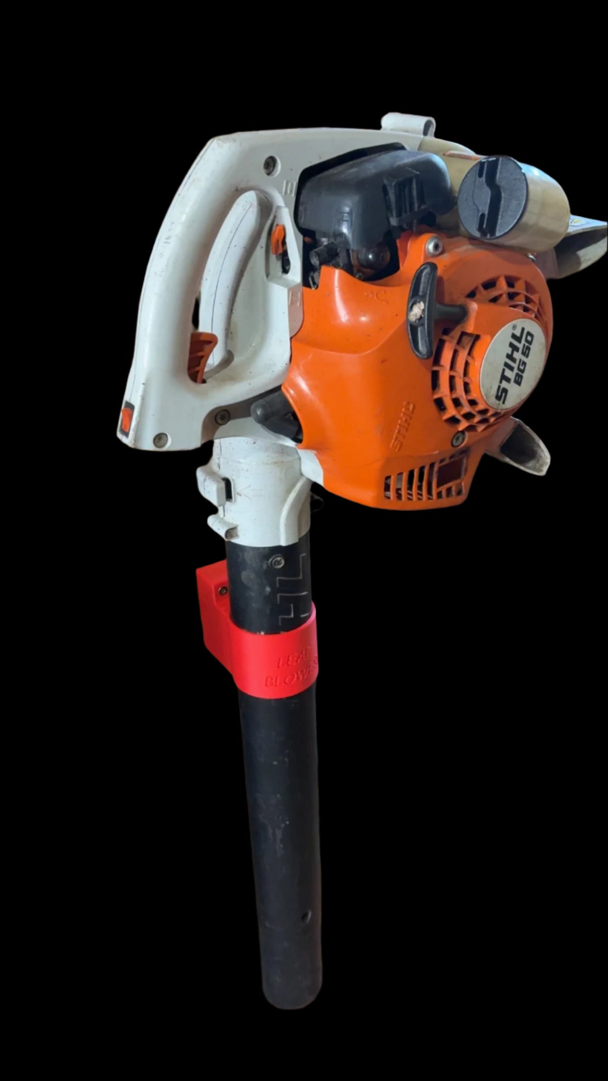 Stihl bg50 against a wooden wall