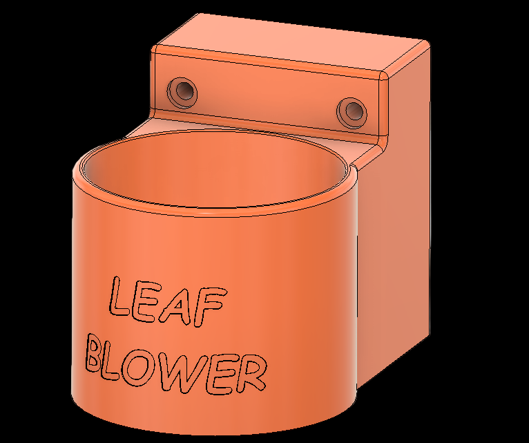 stihl leaf blower wall mount 3-d printed by jn3dprints.com